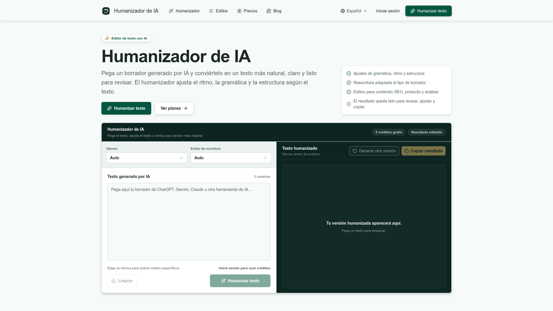 Humanizador de IA product image 1