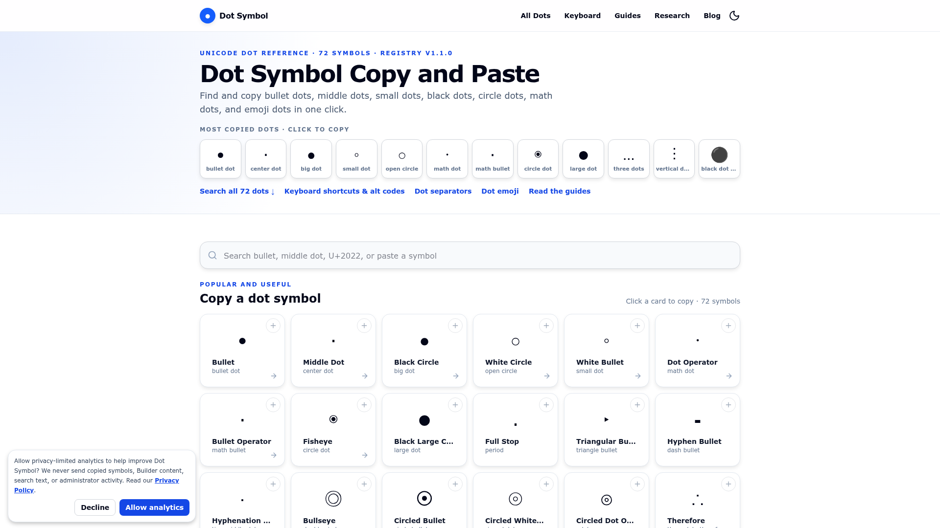 Dot Symbol product image 1